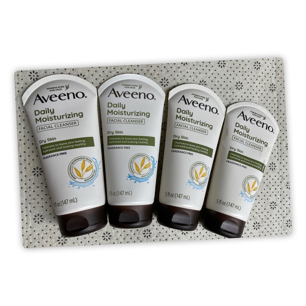 Aveeno‎ Daily Moisturizing Facial Cleanser, 5 Fl. Oz. Ea., Pack Of 4